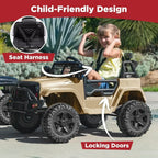 Best Choice Products 12V Kids Ride-On Truck Car with Spring Suspension and LED Lights