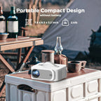 [5000+ Official-Apps & 3200 ANSI & 50W Dolby Audio] Outdoor-Projector-4k with WiFi