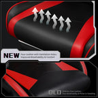 Gaming Chair with Massage Lumbar Support and Footrest Height Office Gaming Chair