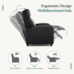 Swivel Rocking Recliner Chair with Extra Large Footrest High Back, Upholstered Glider Nursery Chair for Living Room, Bedroom & Nursery, Comfortable Deep Seat for Relaxation, Grey