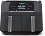 Ninja Foodi 6-in-1 FlexBasket Air Fryer with 7 QT MegaZone Basket Divider for Large Proteins