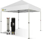 10x10 Pop-Up Awning One-Click Installation Beach Tent Outdoor Sunshade Silver Coated Top