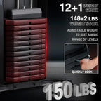 Mikolo Home Gym, Workout Station with 150LBS Weight Stack, Multifunctional Home Gym Equipment