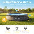 Funsicle Quickset 14’ x 36” Round Inflatable Top Ring Above Ground Swimming Pool Set