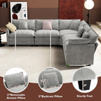 ihanherry 146-inch U-shaped modern sofa modular area cloud sofa