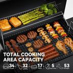 Royal Gourmet CC1830S BBQ Charcoal Grill and Offset Smoker