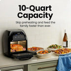 Chefman Compact 6.3-Quart Digital Air Fryer with Rotisserie Dehydrator and Convection Oven