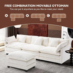 ihanherry 146-inch U-shaped modern sofa modular area cloud sofa