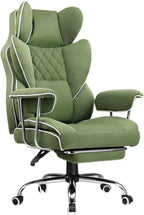 Large high back office chair high back leather gaming chair with footrest
