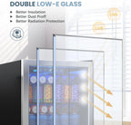 Beverage Refrigerator Cooler-120 Cans Freestanding Mini Fridge Cooler with Glass Door