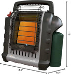 Portable Propane Radiant Heater 4000-9000 BTU for campers workshops patios and more