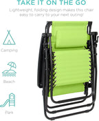 Best Choice Products Folding Zero Gravity Outdoor Recliner Patio Lounge Chair w/Adjustable Canopy Shade, Headrest, Side Accessory Tray, Textilene Mesh - Peacock Blue
