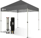 10x10 Pop-Up Awning One-Click Installation Beach Tent Outdoor Sunshade Silver Coated Top