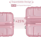 Luggage 6-piece hardshell expandable suitcase lightweight travel carry-on luggage set