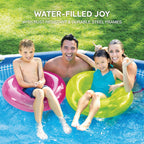 Intex: Beachside Metal Frame Pool - 10' x 30 - Above Ground Swimming, Puncture-Rust Resistant, T-Joint Setup, Family Water Play, 1185 Gal, 28206EP