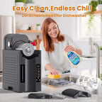 Slushie Machine - Professional Frozen Drink Maker No Ice Needed- Slushy Machine for Home with LED Display - One-Touch Reservation & 6 Pre-set Programs for Frozen Margaritas, Frappés & Ice Cream