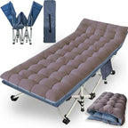 2-Pack Camping Cots with Mattress Comfortable Folding Bed Heavy Duty Baby Cot