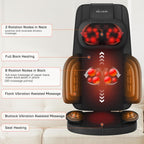 Shiatsu Neck and Back Massager with Heat, 4D Kneading Back Massager for Pain Relief Deep Tissue, Comfortable Back Massage for Chair, Massager for Home Office, Christmas Gifts for Women Men Parents