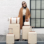 Luggage 6-piece hardshell expandable suitcase lightweight travel carry-on luggage set