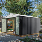 Devoko Outdoor Storage Shed Lockable Metal Garden Shed Steel Anti-Corrosion Storage House