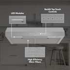 Broan-NuTone Three-Speed Glacier Undercabinet Range Hood with LED Light, ADA Compliant