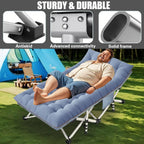 2 Pack Camping Cot with Mattress Comfortable Sleeping Cot Camping Cots for Adults 2 Person Folding Cot Heavy Duty Cots for Sleeping with Carry Bag Outdoor Indoor Home Vacation