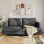 Loveseat Sofa Couch for Living Room with USB Type C Ports 70 Small Dark Gray Upholstered Couches