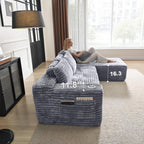 Cloud Sectional Couch with L-Shape Chaise, Modern Modular Sofa with Deep Seat, Built-in Cup Holder & Storage Pocket for Living Room Bedroom, No Assembly Required (Dark Gray, Left Sitting Chaise)