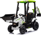 12V JCB Ride On Excavator, Ride on Toys for Kids 4-8, Electric Car for Kids with Tractor, Bulldozer, Digging Arm, Backhoe Toy Car with Slow Start/Stop, Adjustable Speeds