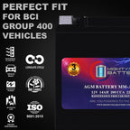 MM-H5 Start and Stop Car BCI Group Size 47 12V 60 AH, 100RC, 680 CCA Rechargeable AGM Car Battery
