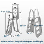 Aqua Select A-Frame Swing Up & Lock Ladder for Above Ground Pools