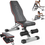 Yoleo Adjustable Weight Bench for Full Body Workout Foldable Bench Press Bench of Home Gym Strength Training