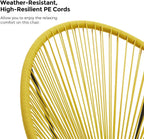 Outdoor Settee 2-Seat Garden Furniture with Backrest PE Rattan