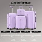5-piece PP hardshell lightweight travel carry-on luggage set with dual spinner wheels