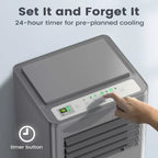 Air Choice Portable Air Conditioner, 10000 BTU Air Conditioner Portable for Room Up to 450 Sq.Ft, Remote Control, 24H Timer, Dehumidifier & Fan Modes, 3-in-1 AC Unit with Window Kit for Home Office