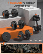 Feierdun adjustable dumbbells with connectors Barbell, kettlebell push-up stand