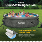Funsicle Quickset 14’ x 36” Round Inflatable Top Ring Above Ground Swimming Pool Set