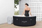 Bestway SaluSpa Miami EnergySense AirJet Inflatable Hot Tub Spa (71 x 26) | Portable Hot Tub with 2 Covers (1 Energy-Efficient Thermal Cover and 1 Standard Cover) | Fits Up to 2-4 Persons | Black