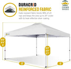 10x10 Pop-Up Awning One-Click Installation Beach Tent Outdoor Sunshade Silver Coated Top