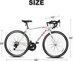 WEIZE Road Bike 700C Wheel City Commuter Bicycle Shimano 14 Speed Drop Bar Racing Adult Bike