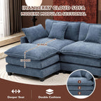 ihanherry 146-inch U-shaped modern sofa modular area cloud sofa