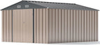 Patiowell 5x3 FT Outdoor Storage Shed Tool Shed with Sloping Roof and Lockable Door Metal Shed