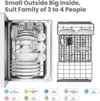 COMFEE' Portable Mini Dishwasher Countertop with 5L Built-in Water Tank