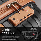 5-piece PP hardshell lightweight travel carry-on luggage set with dual spinner wheels
