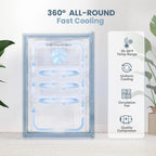 Beverage Refrigerator Cooler-120 Cans Freestanding Mini Fridge Cooler with Glass Door