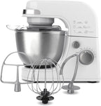 Hamilton Beach Electric Stand Mixer, 4 Quarts, Dough Hook, Flat Beater Attachments, Splash Guard 7 Speeds with Whisk, Black