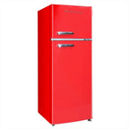 Frigidaire EFR753 2 Door Apartment Size Refrigerator with Freezer Retro Chrome Handle