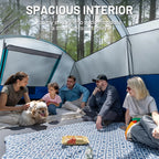 TIMBER RIDGE 8 Person Family Camping Tent with Screen Room, Double Layer Waterproof Weather Resistant Big Tunnel Tent with Rainfly Carry Bag, Large Family Tent for Outdoor Party 20ft x 8ft x 76in