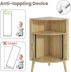 Corner Cabinet, 66.73'' Tall Modern Corner Bathroom Storage Cabinet