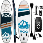 Roc Inflatable Stand Up Paddle Board with Premium SUP Paddle Board Accessories